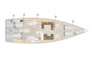 Hanse 588 - 4 + 1 cab. - Nausicaa II - 2020
