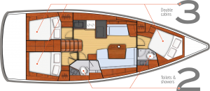 Oceanis 41.1 - 3 cab. - Veda