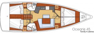Oceanis 45 - 4 cab. - Anjamia - 2015