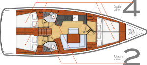 Oceanis 45 - 4 cab. - Samba